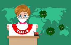 Infektion mit Coronavirus weltweit