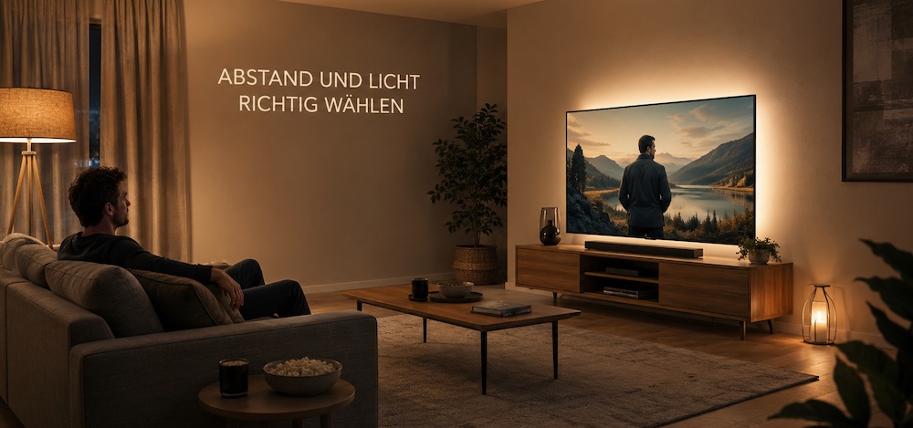 Der ideale Sitzabstand und die richtige Beleuchtung