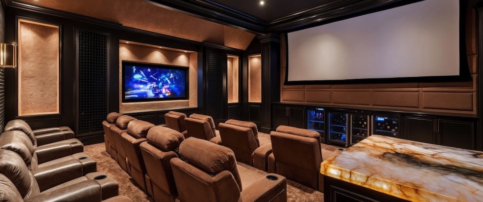 Einen unvergesslichen Kinoabend mit Freunden im eigenen Kino zu Hause